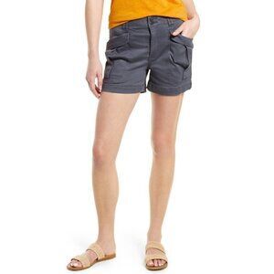 NWT Wit & Wisdom Size 0 Ab-solution High Rise Cargo Shorts Shadow Grey MSRP $64